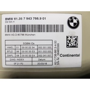 ECU และโมดูลคอมพิวเตอร์มือสองสำหรับรถยนต์ซีรีส์ 5 รุ่น 61357943766901 - Product Image 2