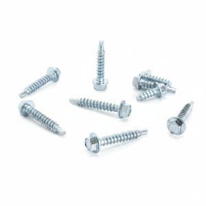 Hex Head Zinc Plated Steel <b>Screws</b> Coarse Thread Class 8.8 Metric Fasteners - Product Image 1