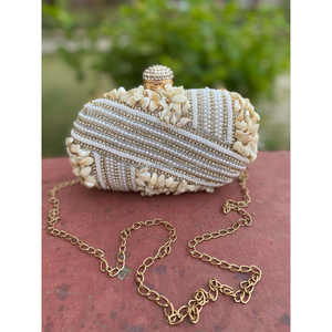 Bolso de mano bordado a mano indio hecho a mano de alta calidad al por mayor, bolso de mano con estampado suave y patrón a rayas personalizable - Product Image 1