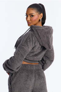 Women Fuzzy Fleece Hoodie <b>Set</b> Casual Y2K Streetwear Lounge Wear OEM ODM Manufacturer USA Market - Product Image 3