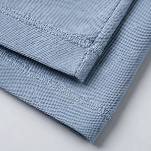 Polo homme en polyester et coton, uni, vierge, prix usine, personnalisable avec logo brodé ou imprimé - Product Image 2