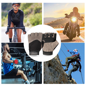 Custom Lightweight Half Finger Lace-<b>Up</b> Weightlifting Gym Gloves for Unisex Fitness Training - Product Image 6