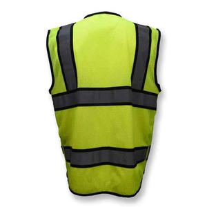 Gilet de travail haute visibilité, design réfléchissant, multi-poches, style utilitaire, léger, confortable, coupe ajustée pour l'extérieur, gilet réfléchissant - Product Image 4