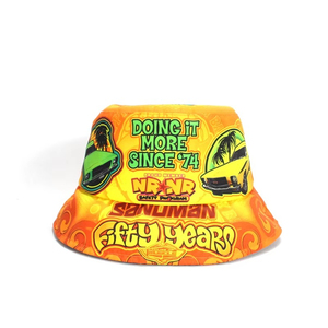 Wholesale 100% Cotton Reversible Bucket <b>Hats</b> Multicolor Unisex Sun Protection With Custom Logo - Product Image 2