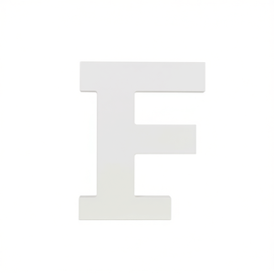 Lettera E in legno bianca da 6 pollici, decorazione da parete per la casa, la camera da letto e la cameretta dei bambini - Product Image 2