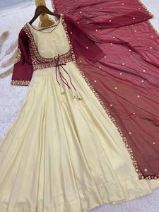 New Designer Women Presenting 3 Piece Stylish Gown With Beautiful Koti And Dupatta Set - Product Image 5