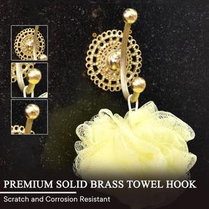 New Arrival Golden Floral Towel Hook Bathroom Hook Decorative Luxury <b>Heavy</b> <b>Duty</b> Wall Mounted Bathroom Hardware - Product Image 3