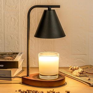 Lampada Scaldacandele Estetica in Noce Nero con Timer, Regalo di Inaugurazione Casa o Decorazione per Casa Nuova, Regali di Compleanno per Donne e Uomini - Product Image 1