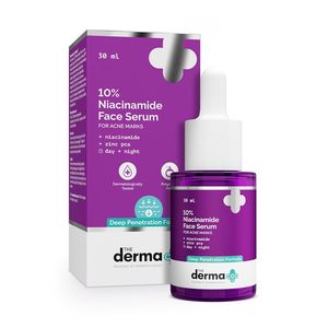 Sérum à 10 % de niacinamide The Derma Co |   Atténue les marques d'acné, contrôle le sébum et réduit les taches brunes |   1,01 fl oz (30 ml) - Product Image 1