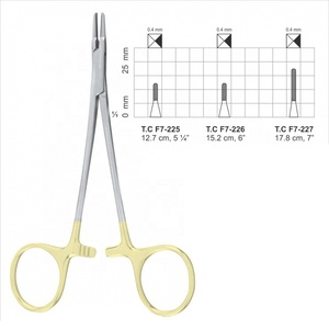 Ryder Manual Needle Holders TC Forceps Half Gold Plated German Stainless Steel <b>Tungsten</b> Carbide CE Certified High Quality - Product Image 1