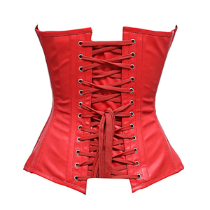 Corsé de Cuero para Mujer, Diseño Elegante en Color Rojo, Última Tendencia, con Talla Personalizada - Product Image 6