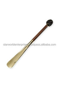 Buffle boeuf chaussure corne Antique chaussure couverture en cuir véritable Portable confortable chaussure klaxon avec LOGO personnalisé - Product Image 5