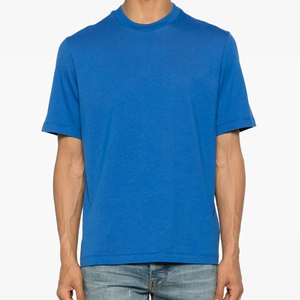 T-shirt blanc oversize en coton vierge pour homme, coupe ample, manches courtes, col rond, décontracté, vente en gros - Product Image 1