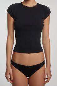 Camiseta corta de algodón elástico de alta calidad para mujer, cuello redondo, estilo Y2K, ropa de calle, venta al por mayor. - Product Image 3