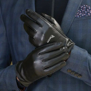 Gants d'hiver chauds pour homme en cuir véritable et peau de mouton, doux, coupe-vent et de haute qualité - Product Image 2