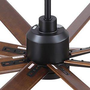 Ventilateur de plafond LED noir à profil bas de 84 pouces avec lumière - Product Image 5