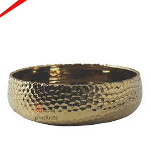 Bol décoratif pour la maison au design classique et magnifique, dernière collection 2026, vaisselle de table pour le Ramadan, bol de service, finition dorée, décoration en métal - Product Image 3