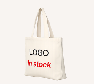 Bolsa de compras de lona de algodón orgánico, personalizada, reciclable, reutilizable, lisa, en blanco, para publicidad con letras, para compras de supermercado. - Product Image 4