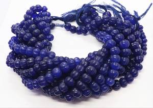 Cuentas de Cuarzo Azul Talladas a Mano en Forma de Calabaza, 9-11 mm, Cuentas de Cuarzo Azul en Forma de Rondelle de Calabaza para la Fabricación de Joyas - Product Image 2