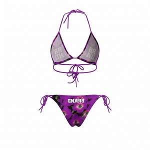 Conjunto de Bikini Premium de 240 g/m², 100% Poliéster, Cintura Alta, Escote Pronunciado, Reversible, Transpirable, con Relleno Extraíble, Personalizado con Diseño Digital Frontal - Product Image 2