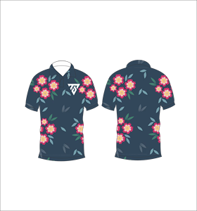Polo à imprimé marguerite rouge, motif floral intégral, respirant, décontracté, sublimation, pour l'été - Product Image 6