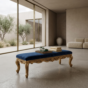 Banco <span class=keywords><strong>de</strong></span> Lujo Tapizado para Pie <span class=keywords><strong>de</strong></span> Cama |   Muebles para <span class=keywords><strong>Suite</strong></span> Principal <span class=keywords><strong>de</strong></span> Hotel <span class=keywords><strong>de</strong></span> 5 Estrellas |   Madera Tallada Neoclásica |   Fabricante Personalizado OEM - Product Image 2