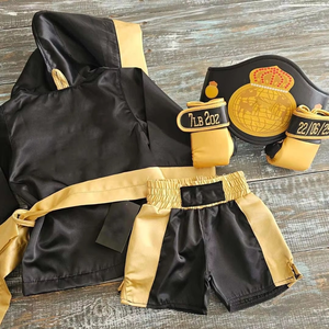 Custom Logo Leather & Cotton Sleeveless Boxing Hoodie with Ring Vest <b>Design</b>-Breathable & Durable - Product Image 5