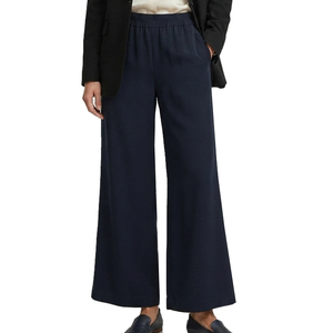Womens Elegant Flared Pants Comfortable Fashion <b>Trousers</b> <b>Elastic</b> <b>Waist</b> 100% Cotton OEM ODM Custom Manufacturing Bulk Wholesale - Product Image 4