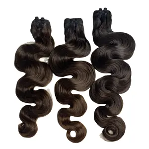 DAISY capelli fasci di capelli crudi estensione di colore cioccolato singoli capelli umani parrucche a doppia trama fasci di onde del corpo 8 "-32" all'ingrosso