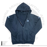 Sweat-shirt à capuche zippé gris foncé pour homme, 100 % coton molletonné, coupe décontractée, design uni, logo frontal, idéal pour l'automne