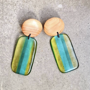 Premium Quality <b>Resin</b> Layered Drop Earrings Effect Classic Lightweight for Party Wedding and Birthday Gifts Girls Best Price - Product Image 2