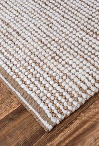 Tapis tressés en boucles de laine à tissage plat, tendance, rectangulaires, antidérapants, pour salon, décoration intérieure, à poils plats fins, nettoyage localisé, avec support. - Product Image 4
