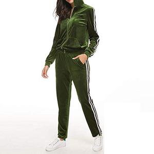 Pantalon de jogging évasé en velours 100 % coton de haute qualité pour femme, coupe décontractée et oversize, avec patchs personnalisés pour sweat à capuche de survêtement, couleur unie - Product Image 4