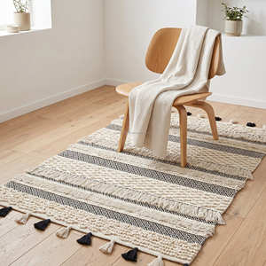 Bohemian Geometric <b>Rugs</b> Modern Woven Carpet For Apartment Bedroom Living Room & Kitchen Decor Boho Chic Area <b>Rugs</b> - Product Image 3