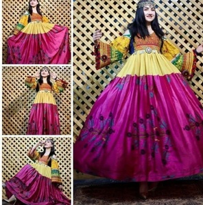 Vestido Vintage étnico Tribal Kuchi Afghani/paquistaní, impresionante Kuchi tradicional multicolor, oferta, 2020 - Product Image 3