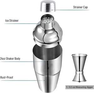 ชุดบาร์เทนเดอร์ขายส่งยอดนิยม Bold Blossom รุ่นโมเดิร์น ขนาด 350 มล. ทำจากสแตนเลส เป็นมิตรกับสิ่งแวดล้อม ทนทาน พร้อมที่ตวงเหล้า - Product Image 3