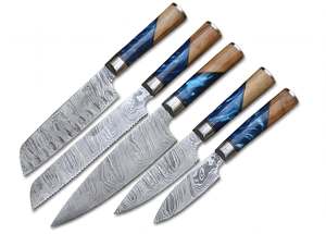 Ensemble d'outils de cuisine professionnels en acier à motifs, 5 pièces, collection de présentation haut de gamme - Product Image 2