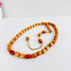 Rosario Tasbih islámico de la mejor calidad, proveedor al por mayor, cuentas de oración de madera de haya Tasbih musulmanes, 33 cuentas católicas Misbah - Product Image 1