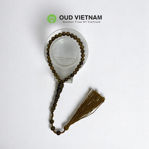 Natural Agarwood Misbah Prayer Beads 6mm 33 Beads Handmade NOMI633 - Product Image 4