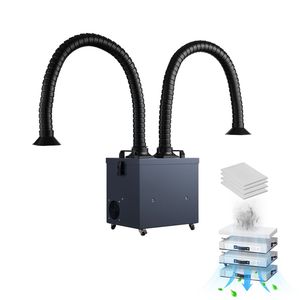 Extractor de Humo para Soldadura sin Escobillas de 275W con Doble Manguera, 4 Filtros, 10 Velocidades, 380m³/h, Fuerte Absorción, Suministros para Soldadura - Product Image 1