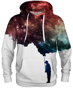 Sudadera con Capucha para Hombre, Estampado Galáctico, Corte Regular, Estilo Casual, Tejido de Poliéster, Diseño Sublimado, Bolsillo Frontal - Product Image 1