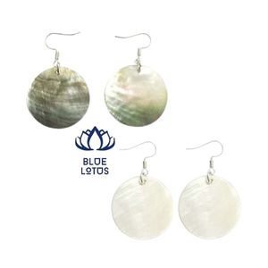 Boucles d'oreilles BLUE LOTUS FARM en forme de coquille, forme irrégulière, pour femmes, bijoux vintage pour soirée - Product Image 1