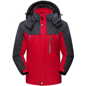 Custom <b>Men</b> Outdoor Jacket <b>Fleece</b> <b>Lined</b> Hooded Winter Hiking <b>Coat</b> Wholesale OEM ODM Private Label Manufacturer - Product Image 1