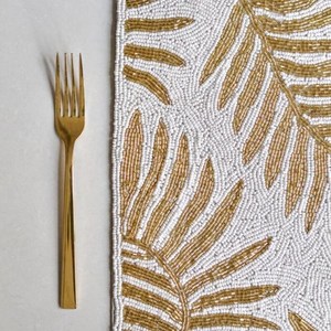 Premium Handmade Bead Embellished Eco-Friendly Bohemian <b>Placemat</b> Decorative <b>Dining</b> <b>Table</b> Accessory Elegant Interior Home - Product Image 3