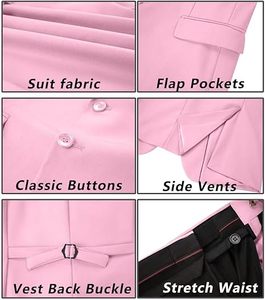 Traje de Novio Moderno, Corte Slim Fit, Pantalón y Chaqueta, Diseño de Lujo - Product Image 5
