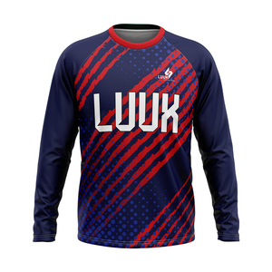 Maillot de compression personnalisé à manches longues, respirant, antibactérien, écologique, séchage rapide, imprimé sur mesure, col rond, coupe classique - Product Image 1