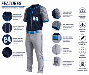 Uniforme de Béisbol Económico OEM, Conjunto de Uniformes de Béisbol y Sóftbol Personalizados con Bordado, Jersey de Malla de Poliéster, Ropa Deportiva 380GSM - Product Image 5