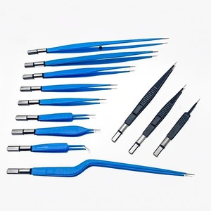 XELTECH SURGICAL Ensemble de pinces bipolaires antiadhésives 11cm 15cm 20cm pour pinces de cautérisation revêtues à baïonnette, pointe droite et courbée, OEM - Product Image 3