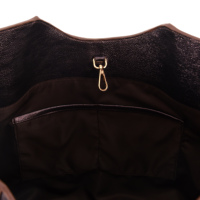 Sac fourre-tout en cuir de vachette métallisé original pour femme, grande capacité, sac à bandoulière de luxe avec pompon, OEM ODM