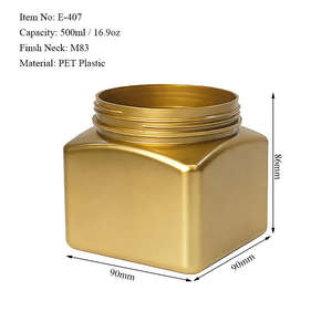 Tarro Cuadrado de Boca Ancha de Plástico PET de 500ml al por Mayor - Tarro Vacío de 16oz para Crema, para Empaque Cosmético de Color Personalizado - Product Image 6